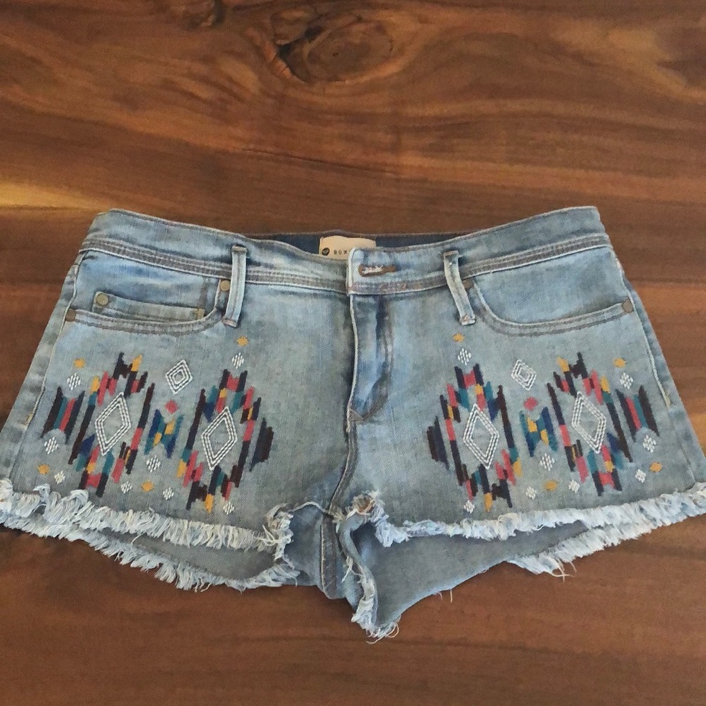 Roxy jean shorts.